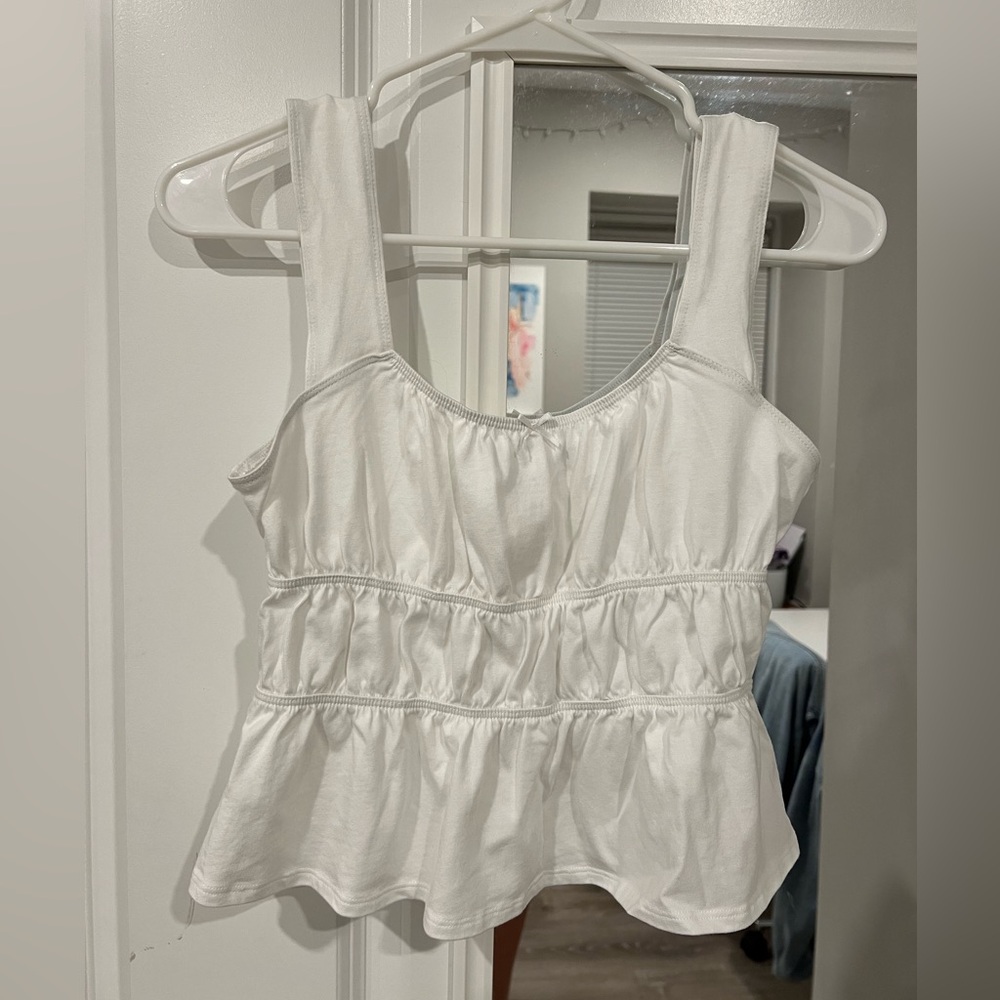 White Sleeveless Top